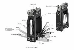 Multi-Outils Topeak Ninja 16+ Noir / Argent (16 Fonctions) -nettoyeur de vélo Vente unnamed file 2174