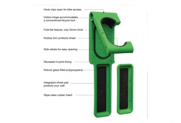 Support Mural Vélo Cycloc Endo Vert 6 Support Mural Vélo Cycloc Endo Vert – Image 4